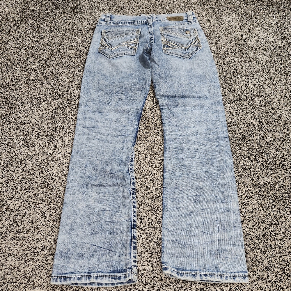buckle black fit no 9. straight Leg Jeans Mens Sz 30 R, Lightwash Stretch Faded - Picture 5 of 11